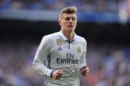 MADRID, SPAIN - JANUARY 21:  Toni Kroos of Real Madrid looks on during the La Liga match between Real Madrid CF and Malaga CF at the Bernabeu on January 21, 2017 in Madrid, Spain.  (Photo by Denis Doyle/Getty Images)
